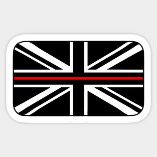 Thin Red Line Union Jack UK Flag Sticker